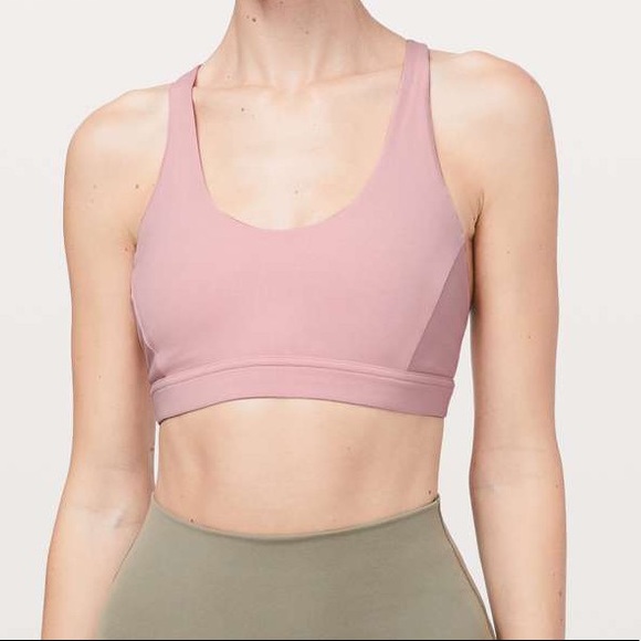 Lululemon Faint Coral Flow Freely Nulu Bra 4 - Picture 4 of 5